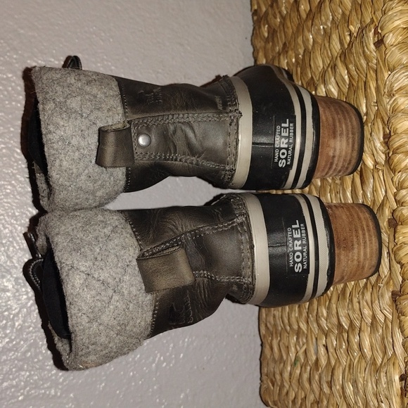 Sorel Slimpack II Lace up Winter Olive Green Gray Black Boots 7 - Picture 4 of 8